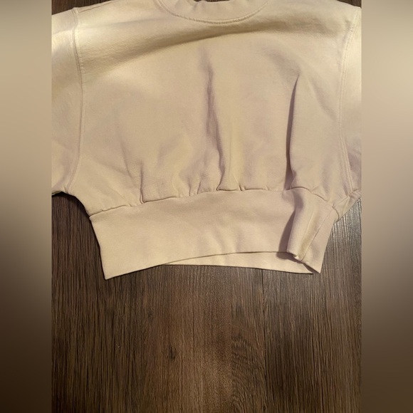 TALENTLESS - DOLMAN CROP CREWNECK - NWOT - CEMENT - XS - Picture 7 of 8